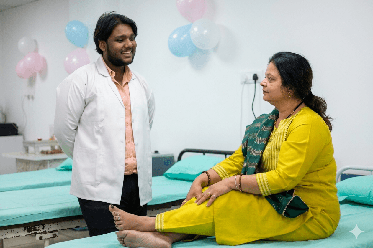 Doctor consulting patient