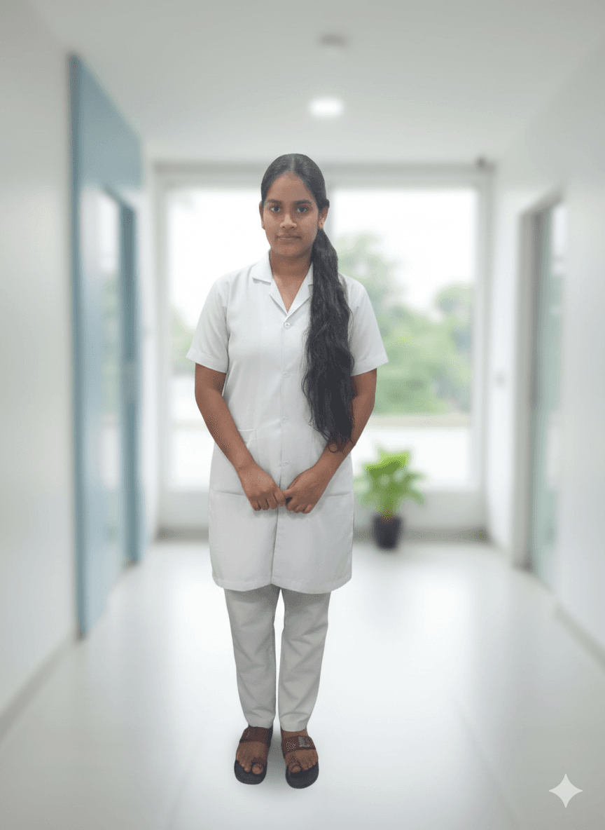 Healthcare worker in professional attire